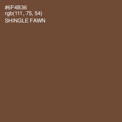 #6F4B36 - Shingle Fawn Color Image